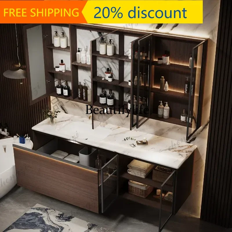 JJCC  Organizer Storage Bathroom Cabinet Mirror Shelves Toilet Display Partitions Luxury Cupboard Modern Archivadores