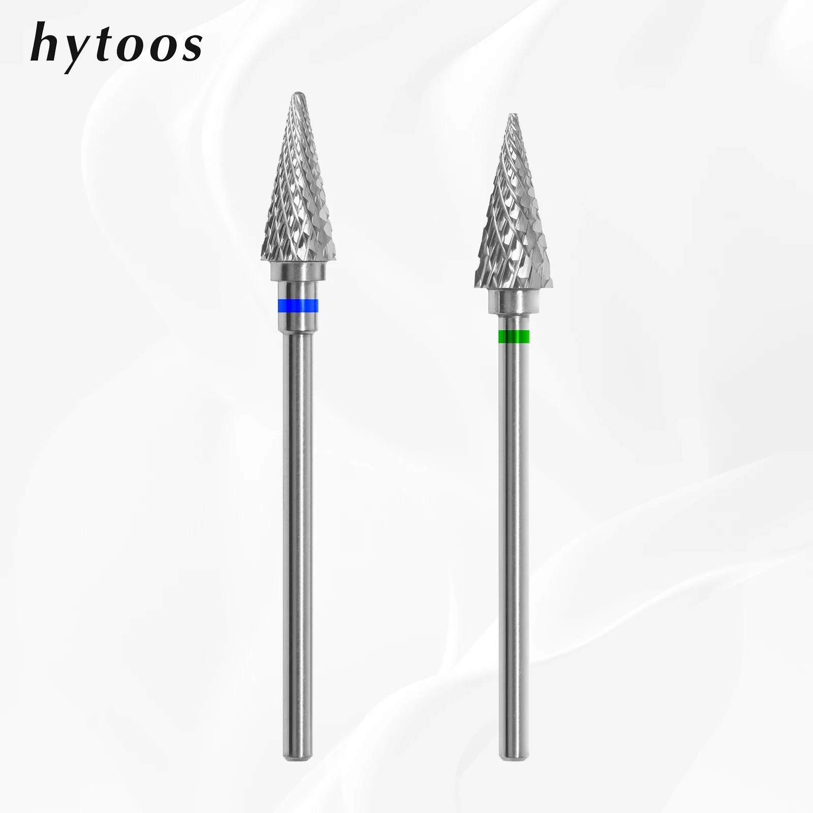 

HYTOOS 13mm Cone Carbide Nail Drill Bits 3/32" Taper Carbide Nail Bit Manicure Soft Gel Removal Nails Edge Cuticle Clean Tool