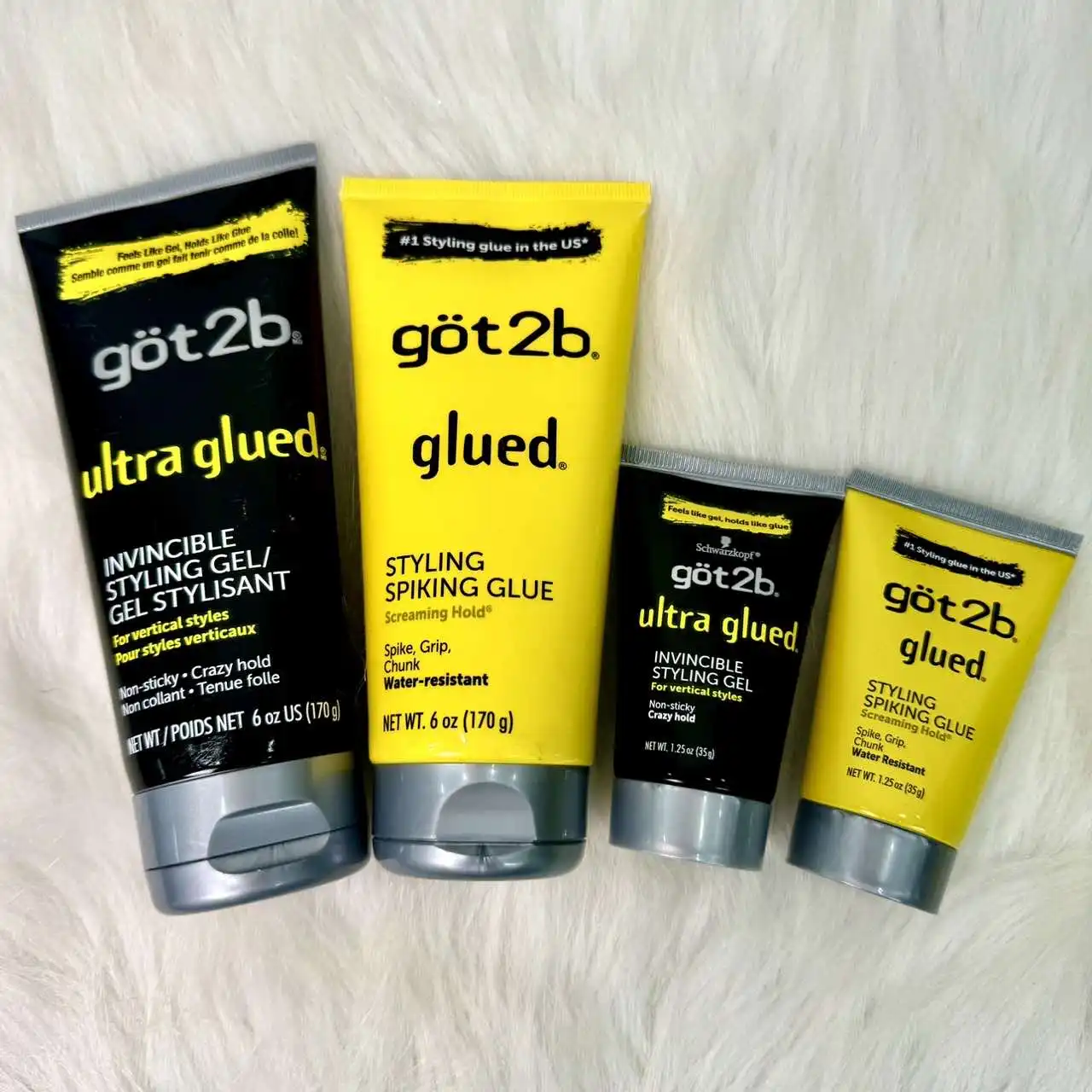 Got2b Glued Water Resistant Hair Gel Ultra Glued Strong Hold Spike Grip Chunk Wig Styling Accessories
