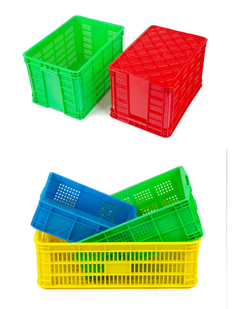 Hollowed Thicken HDPE Plastic Storage Turnover Box Crates Handheld Container for Logistics and Warehouse