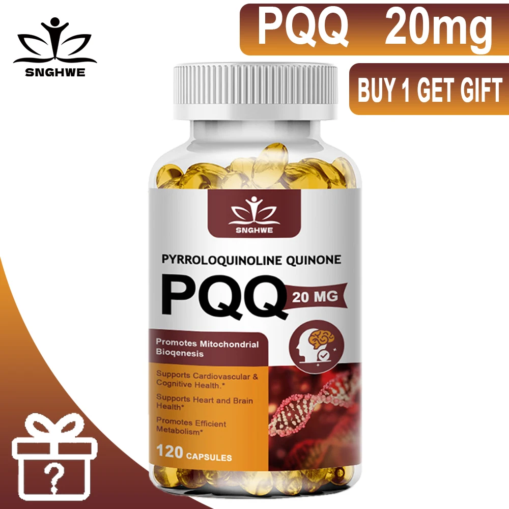 

PQQ Supplement 20mg Boosts Mitochondrial ATP Coenzyme Levels, Energy Optimizer&Sleep Support,Cardiovascular Health,Muscle Tone