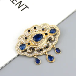 Sunspicems Chic Arab Caftan Brooch Pins for Women Gold Color Bride Resin Wedding Jewelry Algeria Morocco Broches Brooches Gift