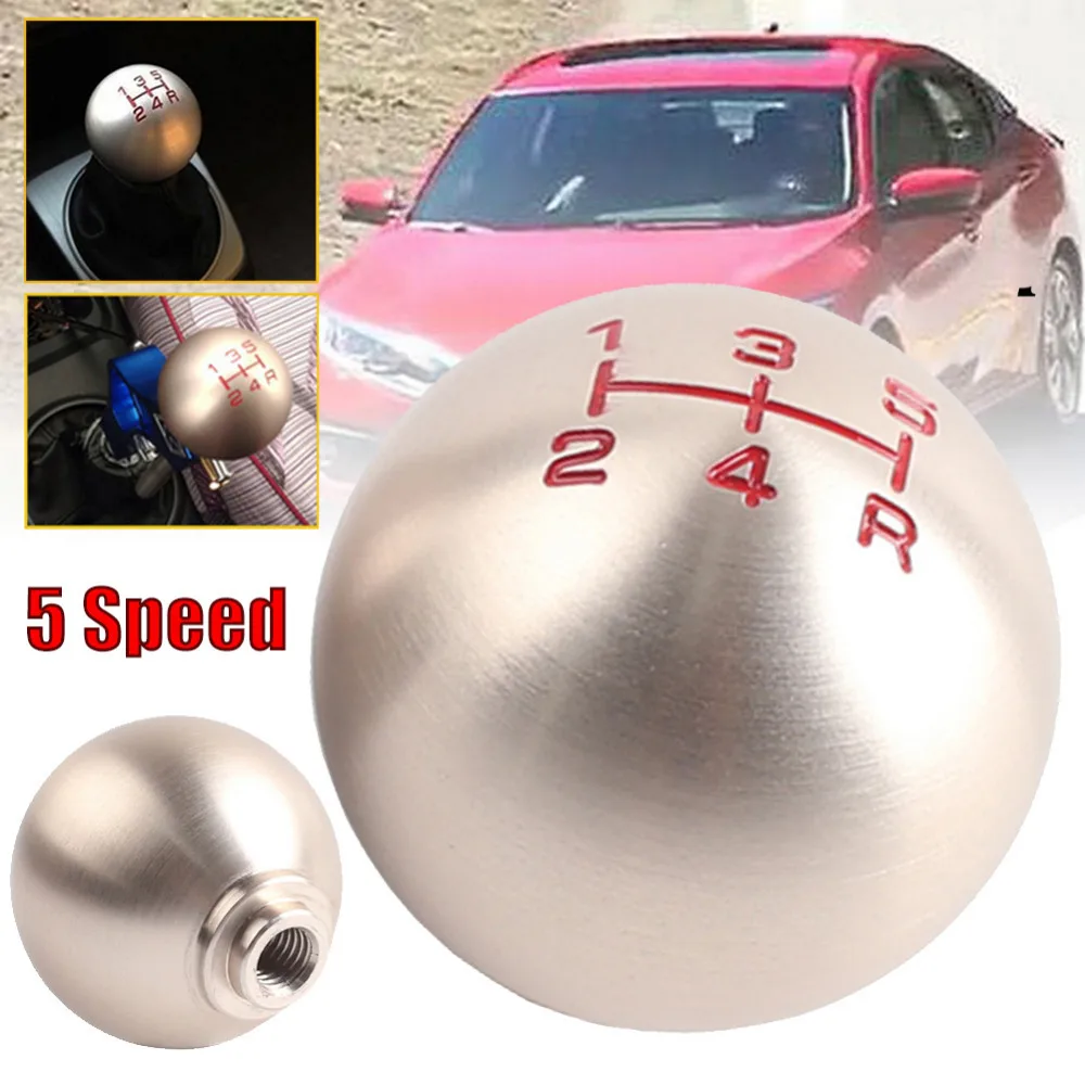 Alumínio Modificado Manual Gear Shift Knob, Acessórios do carro, Gearshift Cabeça, 5 e 6 Speed, Honda Civic Fit FD2