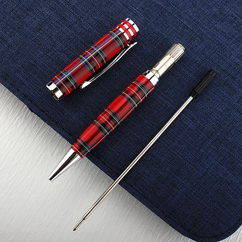 High Quality 329 Ballpoint Pens Red Line Pattern Pattern Spin Stationery Office Supplies New Gift Ink Pen