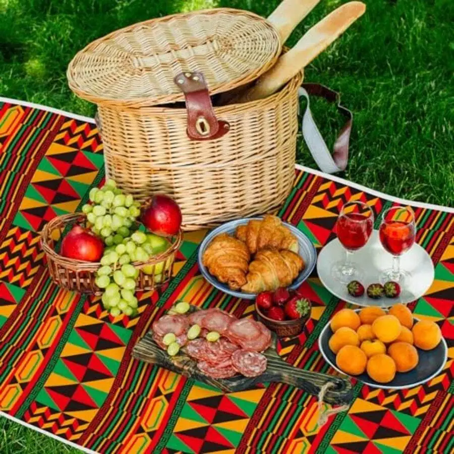 3 Packs African Print Disposable Tablecloth Waterproof Oilproof Plastic Cover For Juneteenth Party - view 5