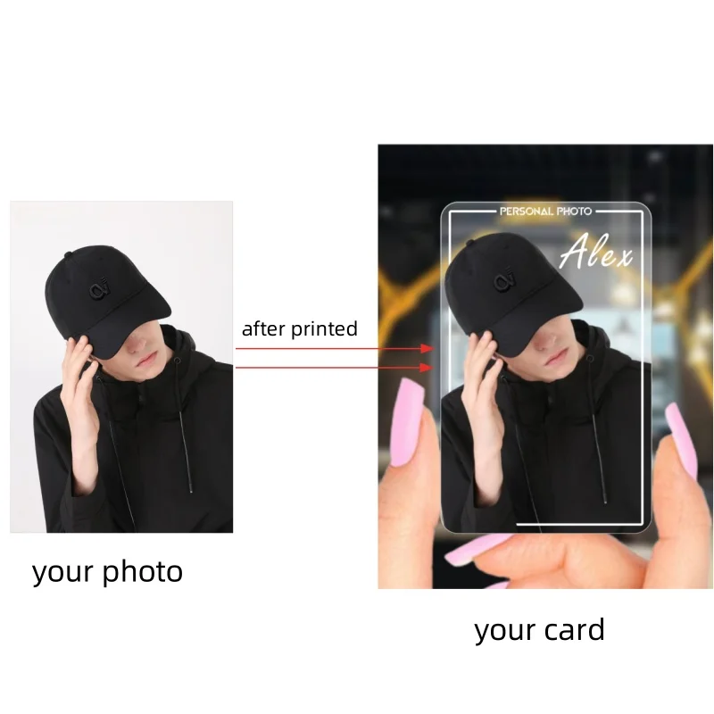 Free Design Transparent PVC Cards Kpop Photocard Personal Art Photo Card
