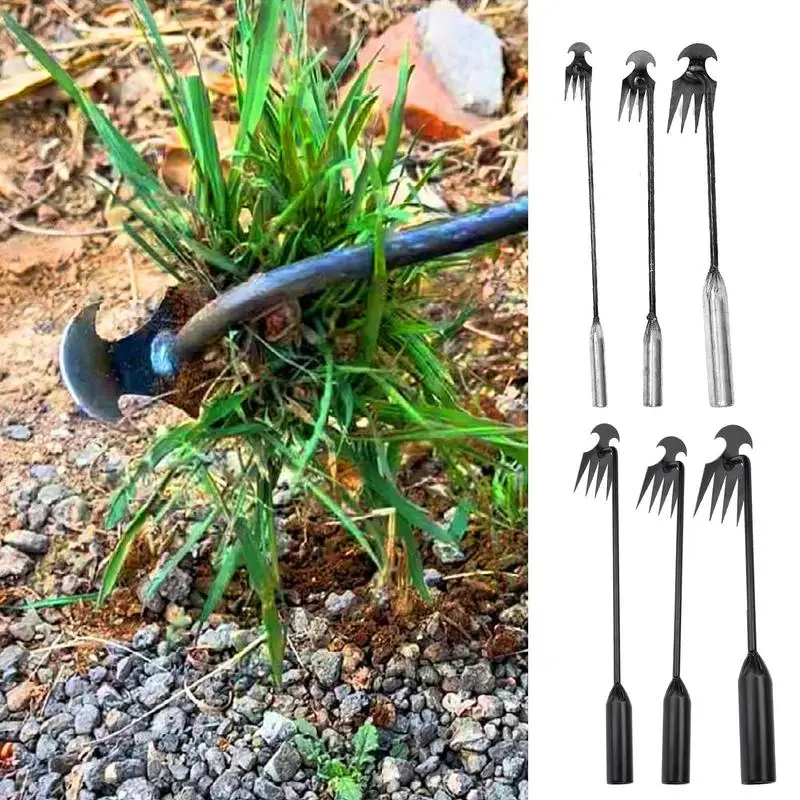 

Garden Weedier Tool Stainless Steel Garden Grass Rooting Loose Soil Hand Weeding Puller Hand Lawn Grass Remover for Digging