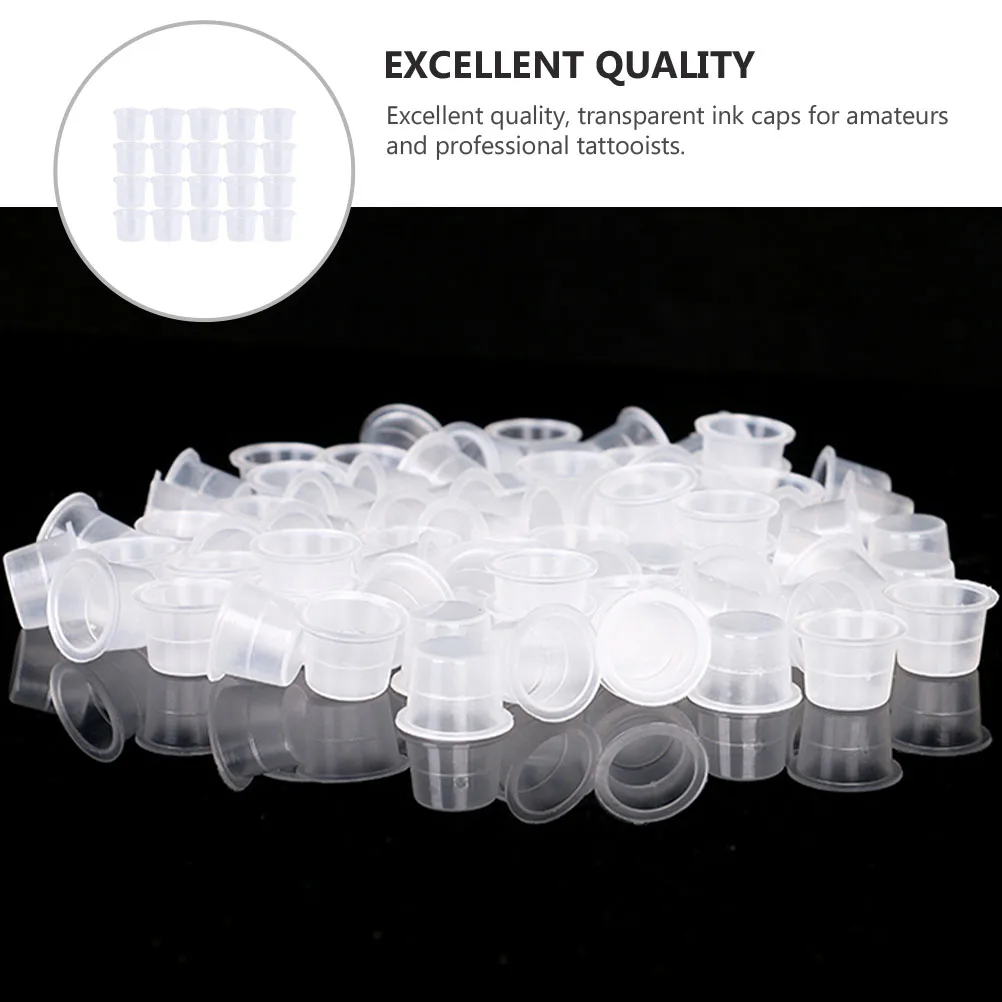 

1000 PCS Color Cup Eyebrow Tattooing Tool Accessory Small Transparent Ink Container Caps Cups
