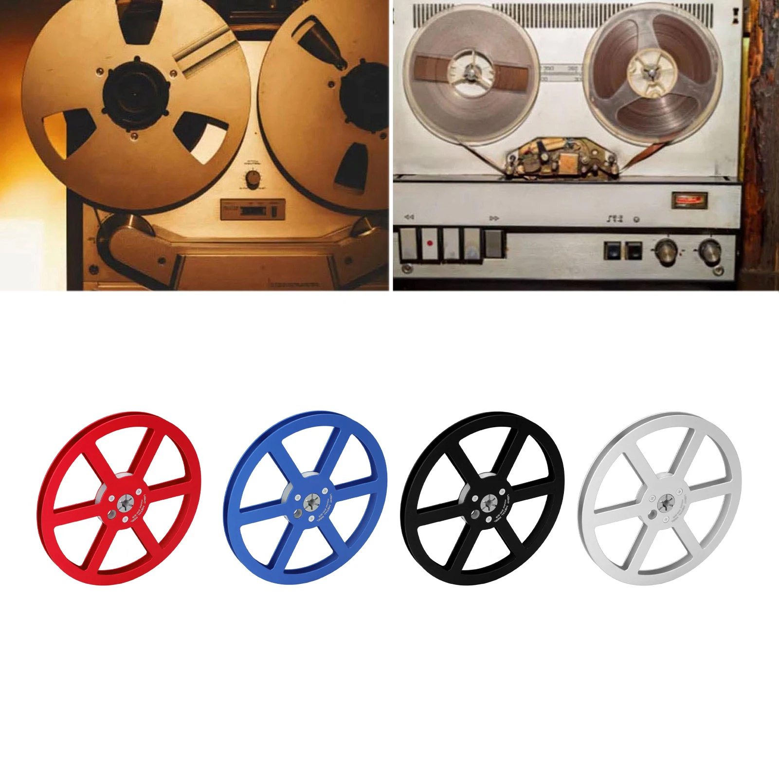 

1/4 7 Inch Empty Tape Reel Fine Crafted 6 Holes Open Reel Sound Tape Takeup Reel Compact Professional for Opening Machine Part