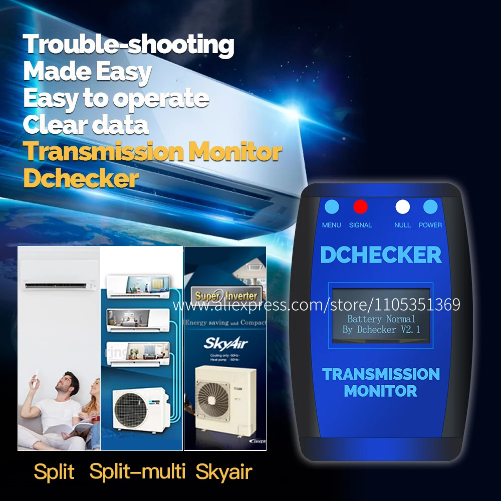 Monitor de transmisión Dchecker para Daikin Split/Multi-Split SkyAir, facilita la resolución de problemas de servicio. Nuevo.