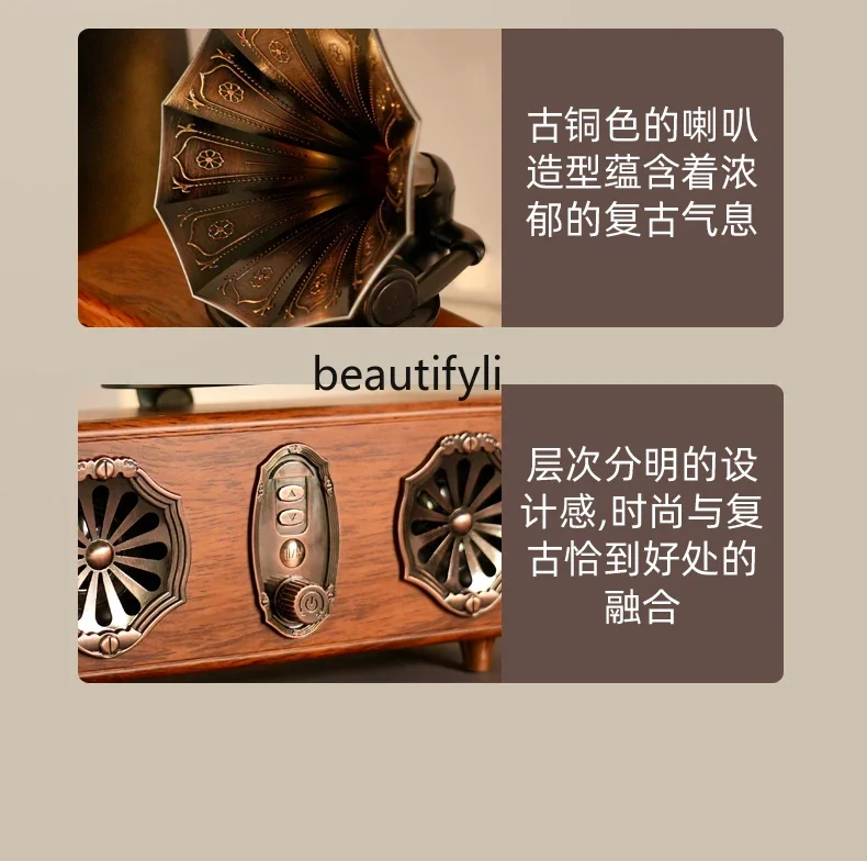 Retro draadloze Bluetooth-luidspreker, hoogwaardige radio, kleine kaart, U-schijf, zware subwoofer, mini-luidspreker voor thuis