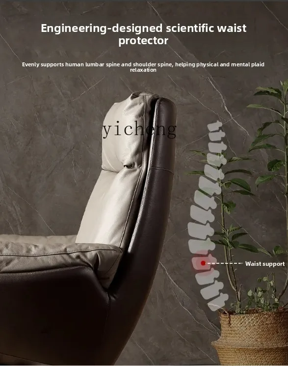 

LX Genuine Leather Executive Chair Modern Down Office Comfortable Relaxing
