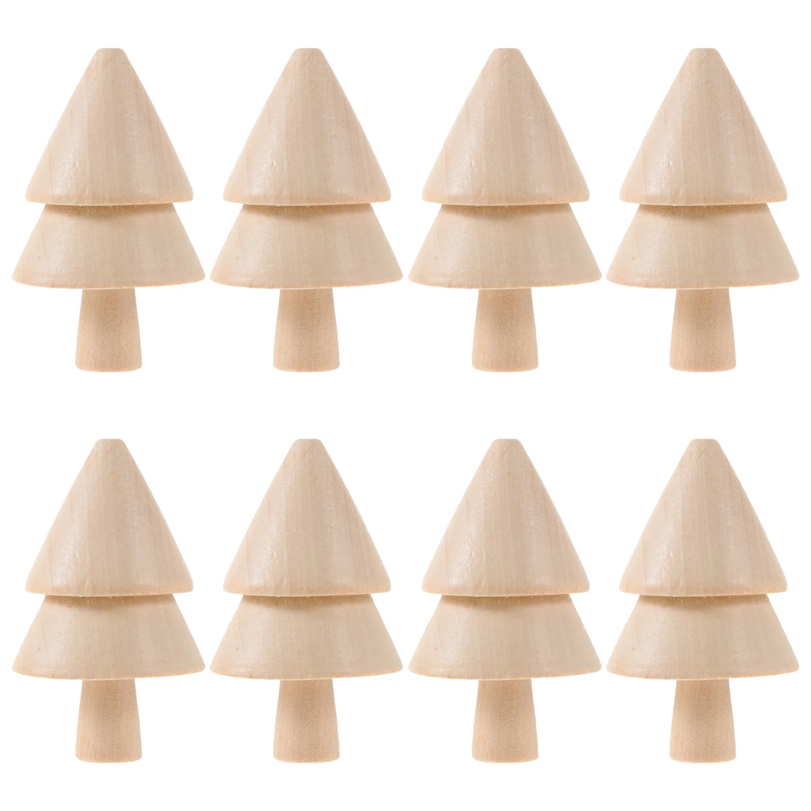 

10pcs Wooden Christmas Tree Decoration Unfinished Diy Craft For Painting Art Project Home Wedding Party Holiday Decor Mini