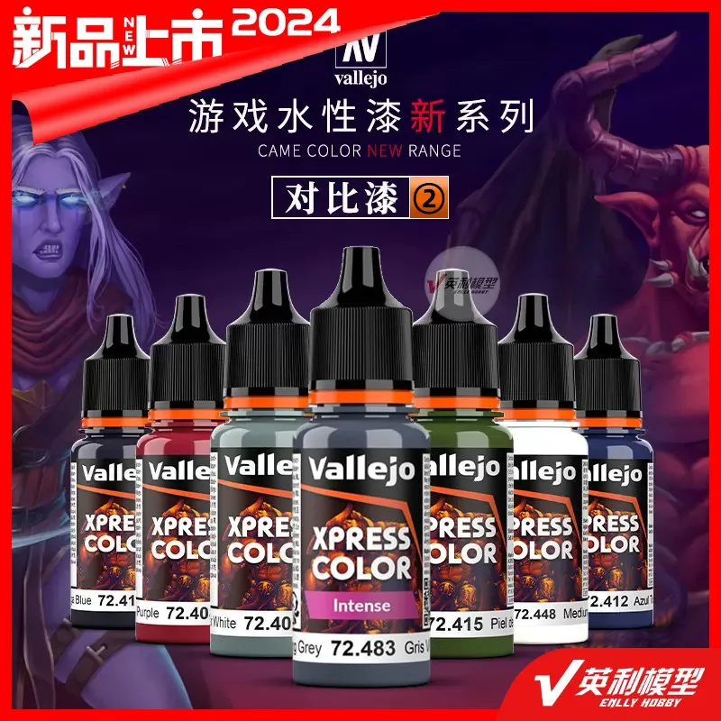 

Vallejo AV Paint Environmentally FriendlyWater-based GAME New Series Comparison ② 18ml Model Coloring Pen Coating DIY