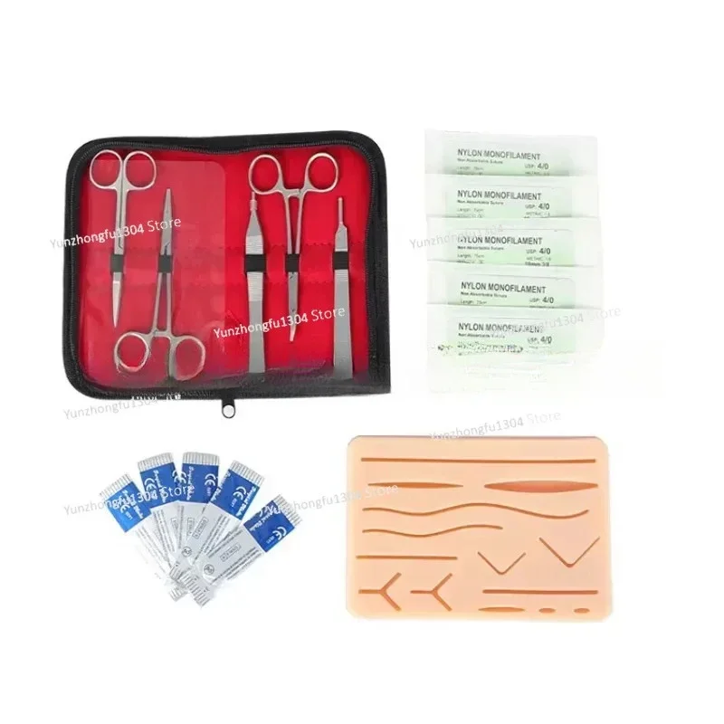 Reusable Skin Simulation Silicon Pad Complete Stitching Practice Kit for Students