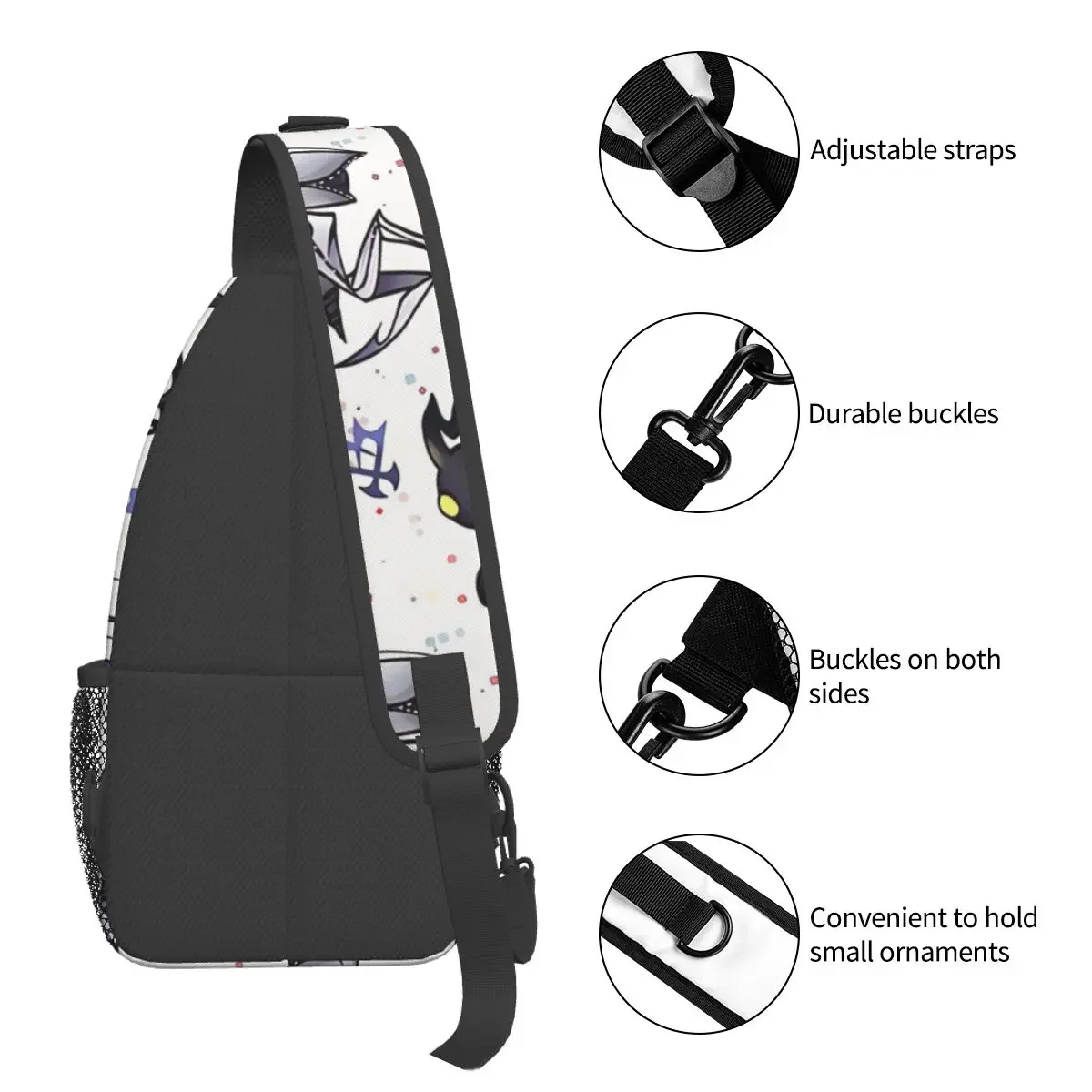 Kingdom Hearts Enemies Crossbody Chest Bags Pockets Travel Pack Messenger Sports Teens Shoulder Bag Unisex