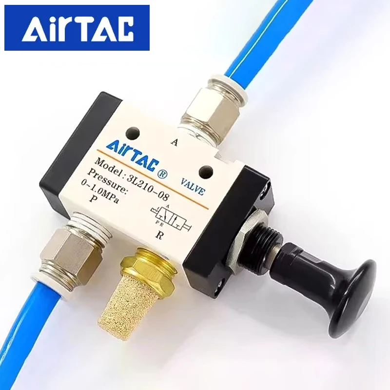 AirTAC Original 3L 3/2way 4L 5/2 Way Push-pull Valve 3L110/210/310-06/08/10 4L110/210/310/-06/08/10 Manual Directional Valve