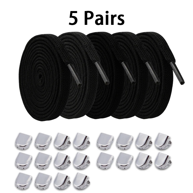 Elastische Schnürsenkel ohne Binden, Einheitsgröße, passend für alle Schuhe für Erwachsene und Kinder, Schnürsenkel für Turnschuhe, Schnürsenkel ohne Schnürsenkel, flache, erweiterte Schnürsenkel