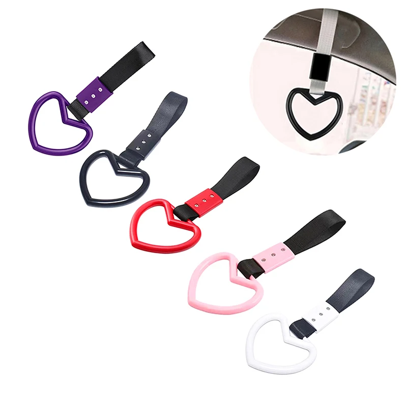 Train Bus Handle Hand Strap Heart Styling Drift Charm Strap Drift Auto Accessories Car Strap Car Decoration Warning Ring