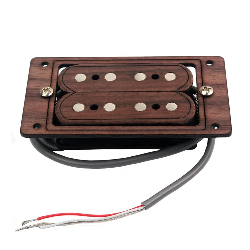 GMB506 Hand Wound Humbucker Set Wood And Fiber Four Strings Pickup For Cigar Box Guitar