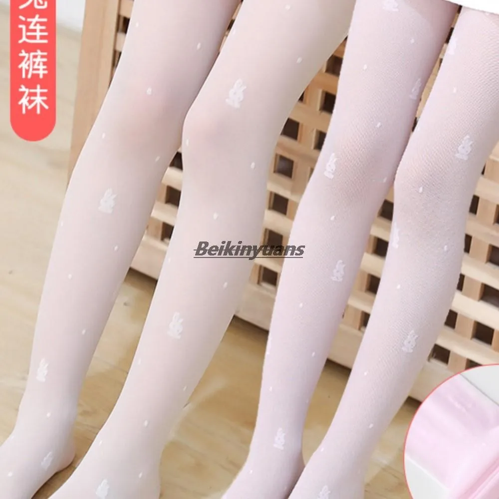 

Children's tights paragraphs summer thin stockings baby collant fille cute girls leggings without hook silk high shot