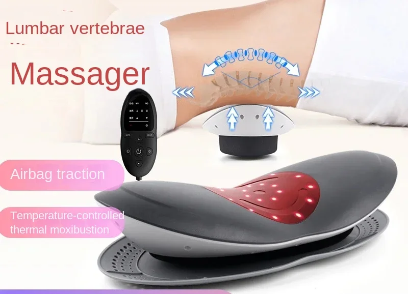 Charge style Lumbar Massager Electric Vibration Hot Compress Lumbar Traction Apparatus Relaxing Home Lumbar Soothe