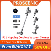 Proscenic P11 Mopping Cordless Vacuum Cleaner, 35Kpa Suction, 0.65L Dustbin, 5-Stage Filtration System, 2000mAh Battery