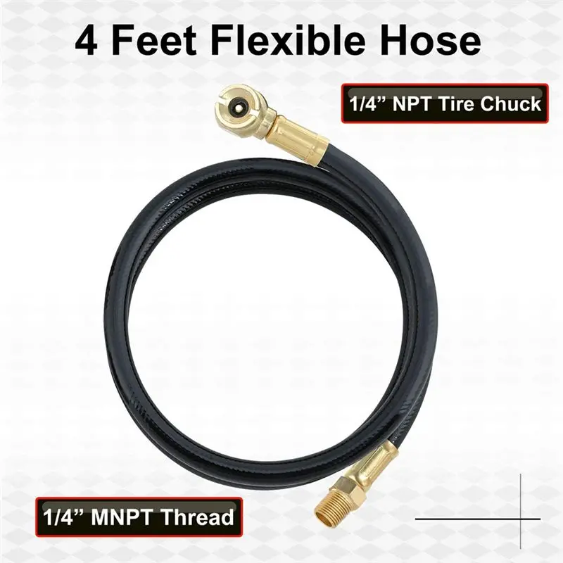 

BHBL Air Tank Repair Kit W/Safety Valve, Pressure Gauge and 4 Feet Air Tank Hose Assembly Kit for Portable Carry Tank