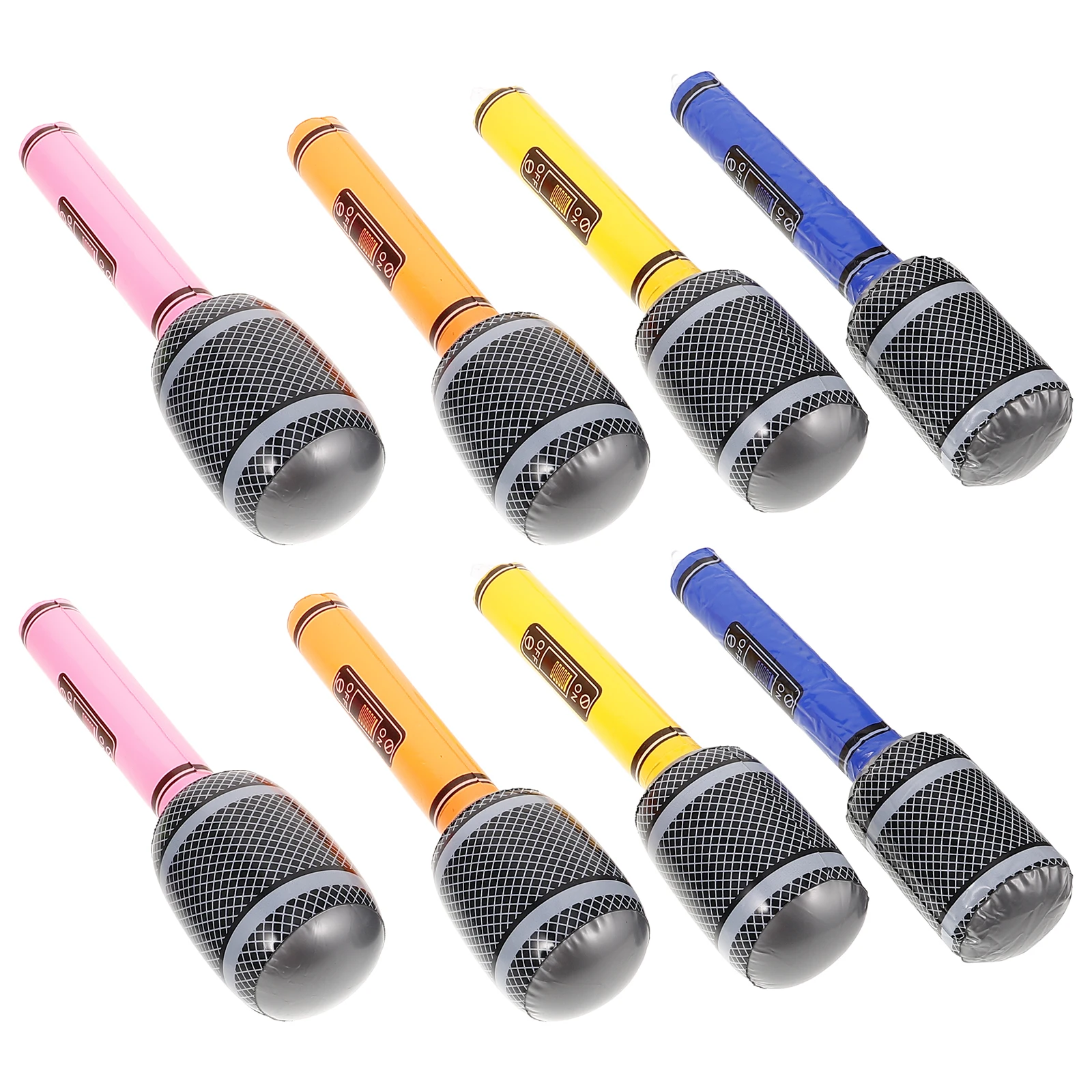 

8 Pcs Microphone Props Lifelike Design Colorful Fake Microphone Kids Party Favor Plastic Musical Toys