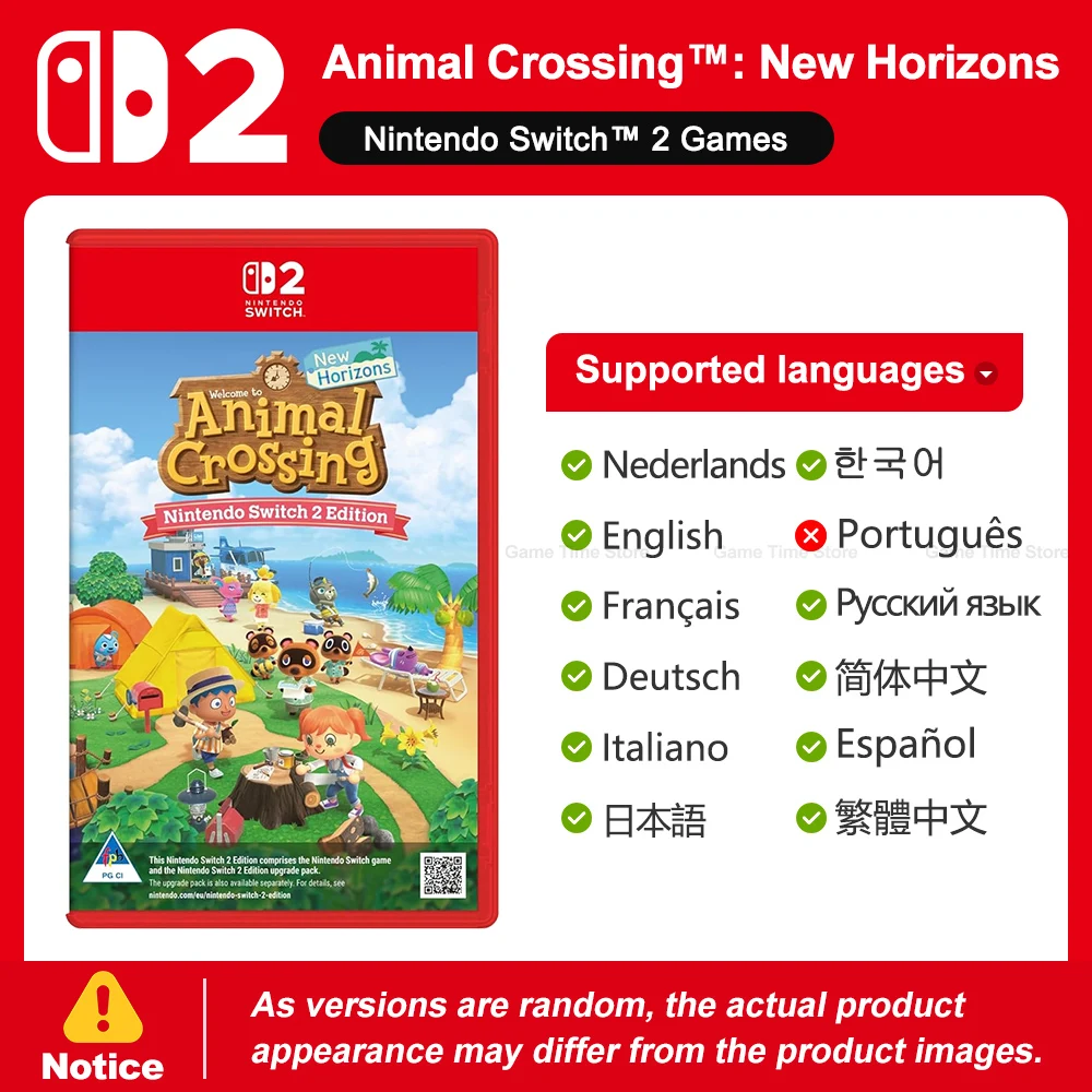 Animal Crossing New Horizons Nintendo Switch 2 Edition NS2 Juegos Games Aanbiedingen Fysieke gamekaart Ondersteuning Multiplayer Online