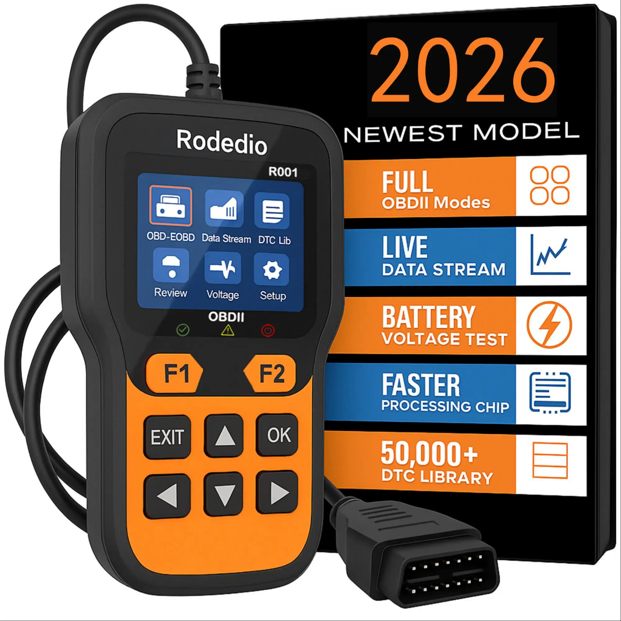 

OBD2 Diagnostic Scanner | Professional Engine Fault Detector, Code Reader,Clearer for All Cars with OBD II Protocol Since 1996