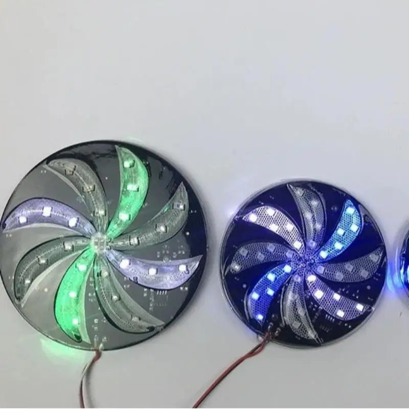 12V Fire Wheel Lights Colorful Modified Windmill Lights Motorcycle Car LED Strobe Light Car Styling Atmosphere Lamp Flash Lamp
