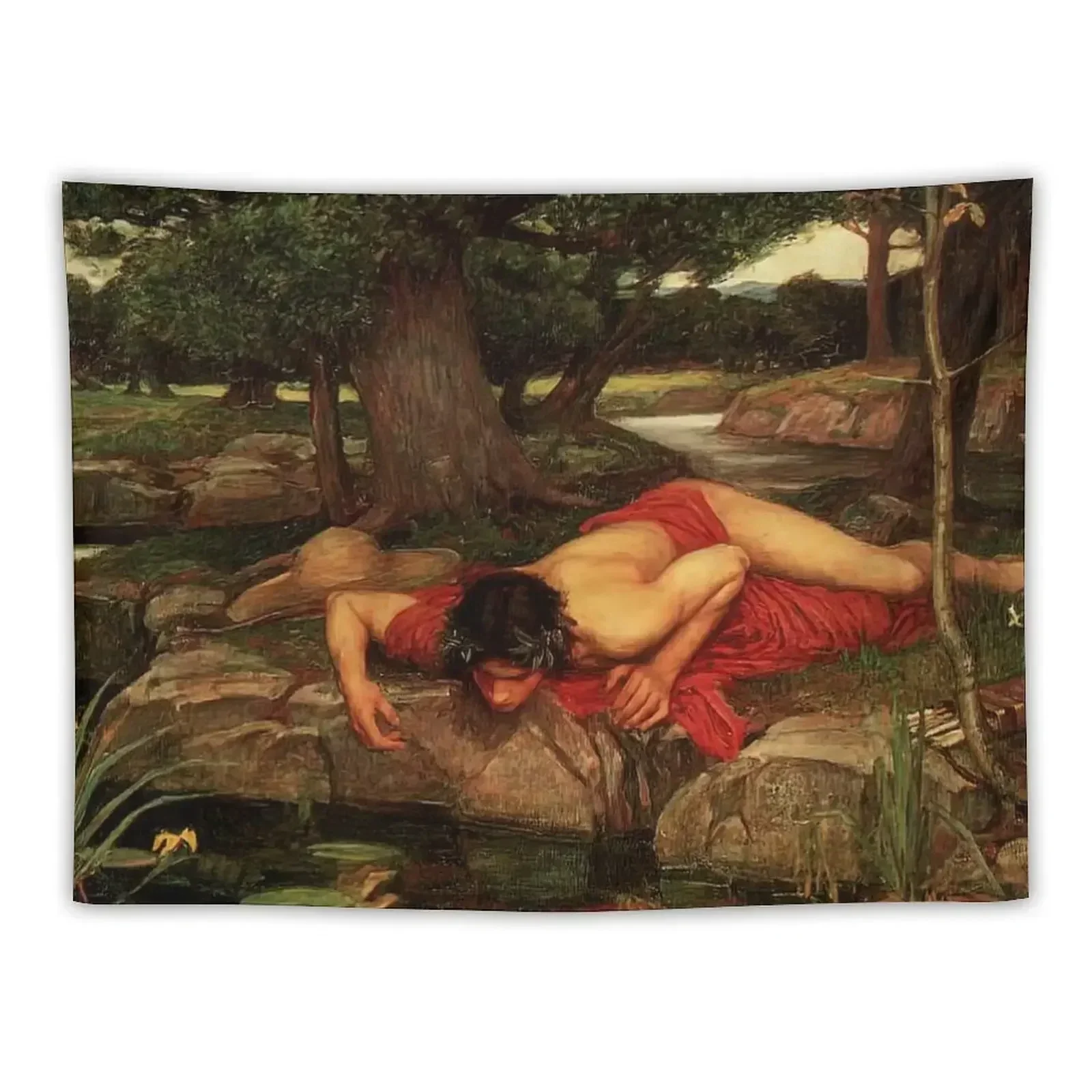 Echo And Narcissus by John William Waterhouse Tapestry Room Aesthetic Room Decorations Aesthetic Tapestry