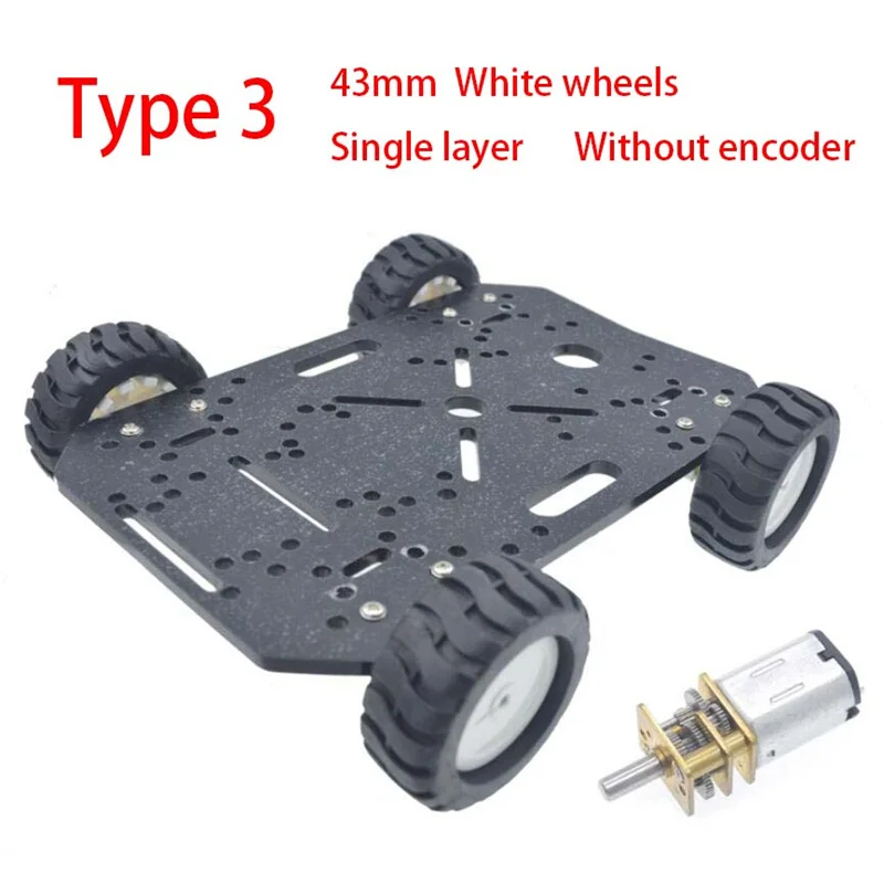 Imagem -03 - Smart Robot Car Kit com Codificador Mecanum Roda Mini Micro Gear Motor 4wd Chassis Kits de Chassi 6v N20 dc