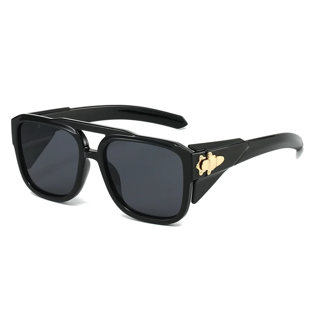 2025, Fashion Square Sonnenbrille Frauen Männer Marke Brille Ringe Dekoration Reiten Gläser Shades UV400 Oculos De Sol