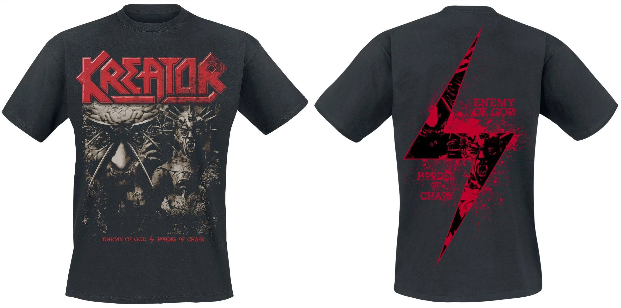 Retro Kreator Demon Battlefield Printed T-shirt Thrash Metal Band Style Daily T-shirt  Suitable for Both Men and Women