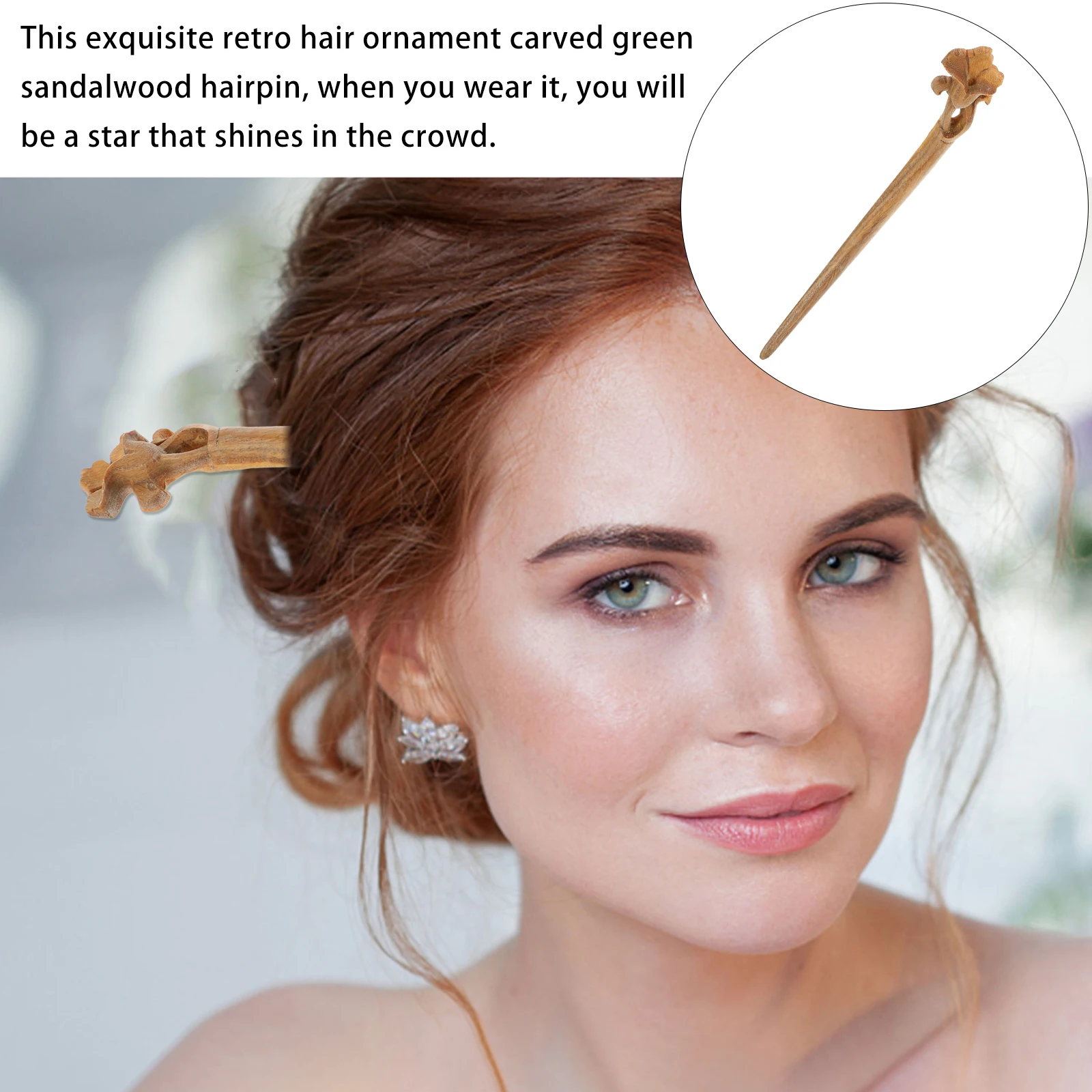 

Vintage Hair Accessories Sandalwood Hairpin Hanfu Chopsticks High Quality Style