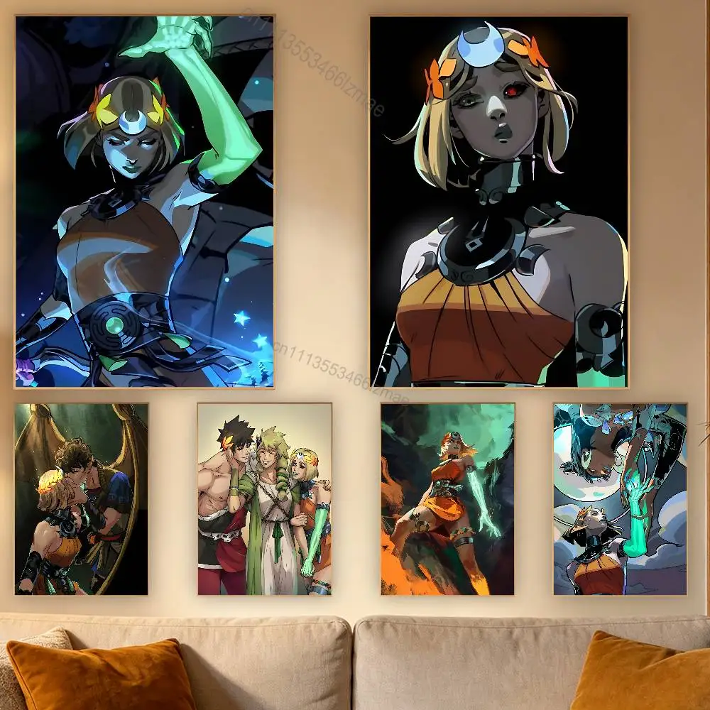 

Hot H-Hades 2 Game Retro Fashion Pictorial Poster Sticky Poster Paper Sticker DIY Room Bar Cafe Wall Decor Gift
