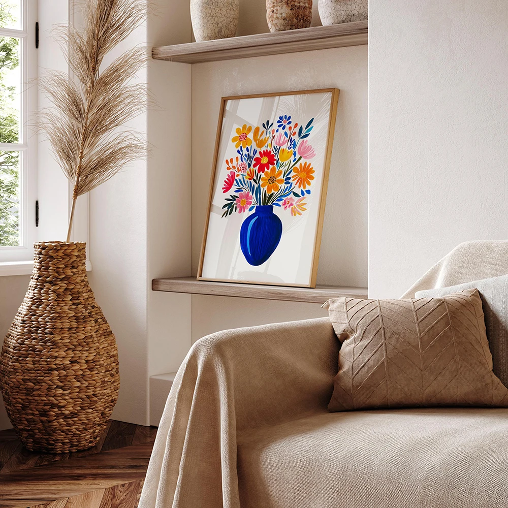 Matisse Flower Market Print: Colorful Maximalist Art, Modern Home Living Room, Bedroom Decor, No Framed