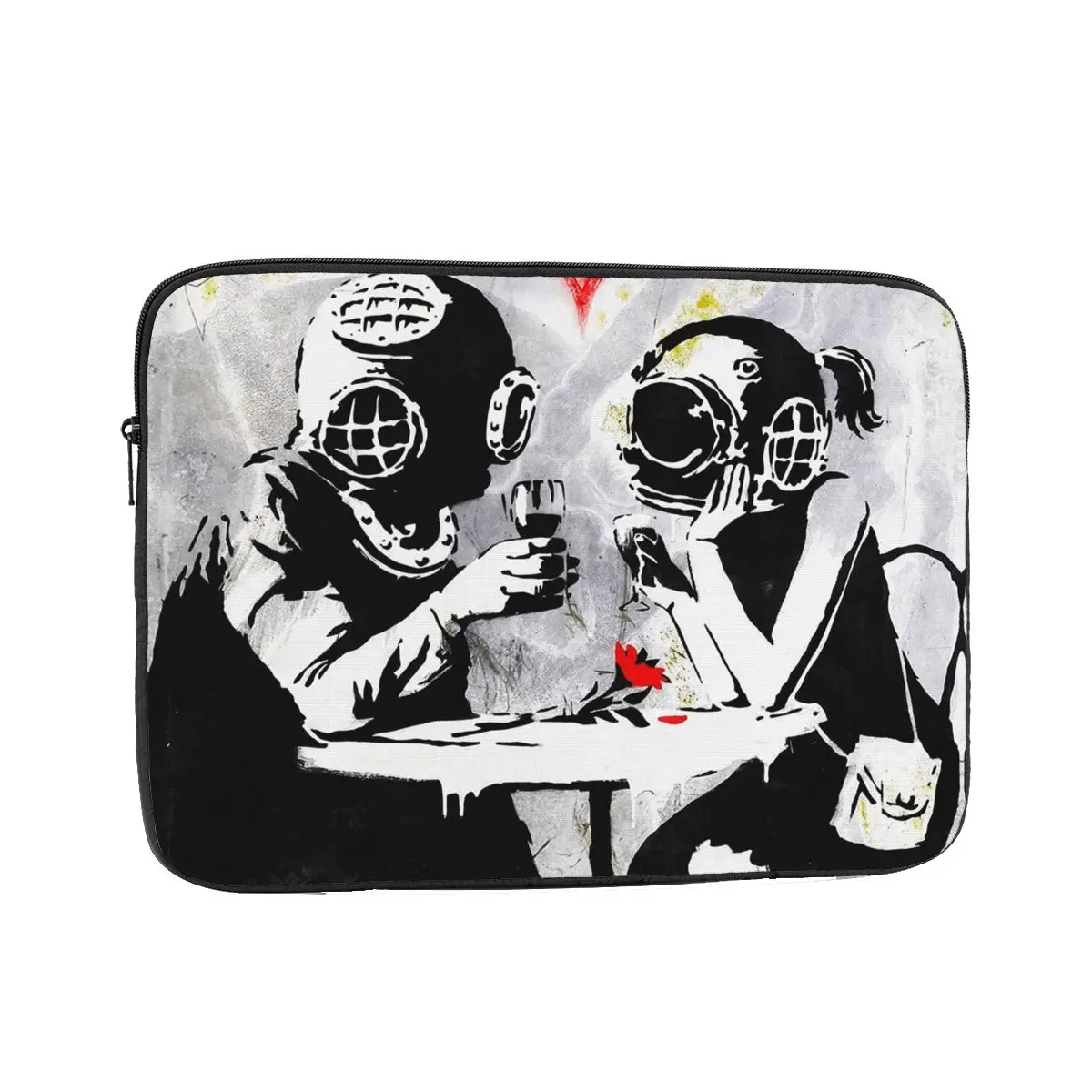 

Banksy Romantic Couple Wearing Deep Sea Diving Helmets Laptop Bag Sleeve 12" 13" 15" 17" Notebook Bag Case Shockproof Case Bag