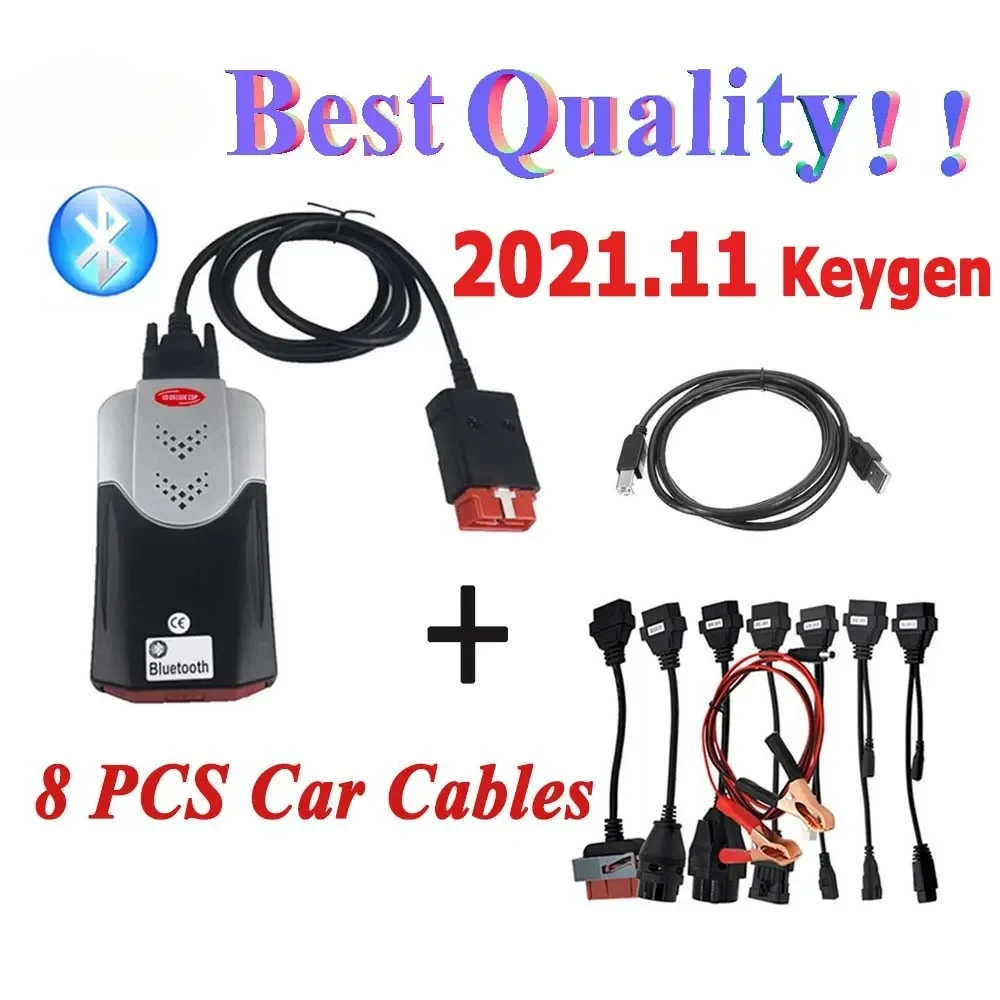 2024 NEW VCI 2021.11 Keygen Vd Ds150e Cdp USB with Bluetooth for TNESF DELPHIS ORPDC Obd2 Scanner Car Repair Diagnostic Tools