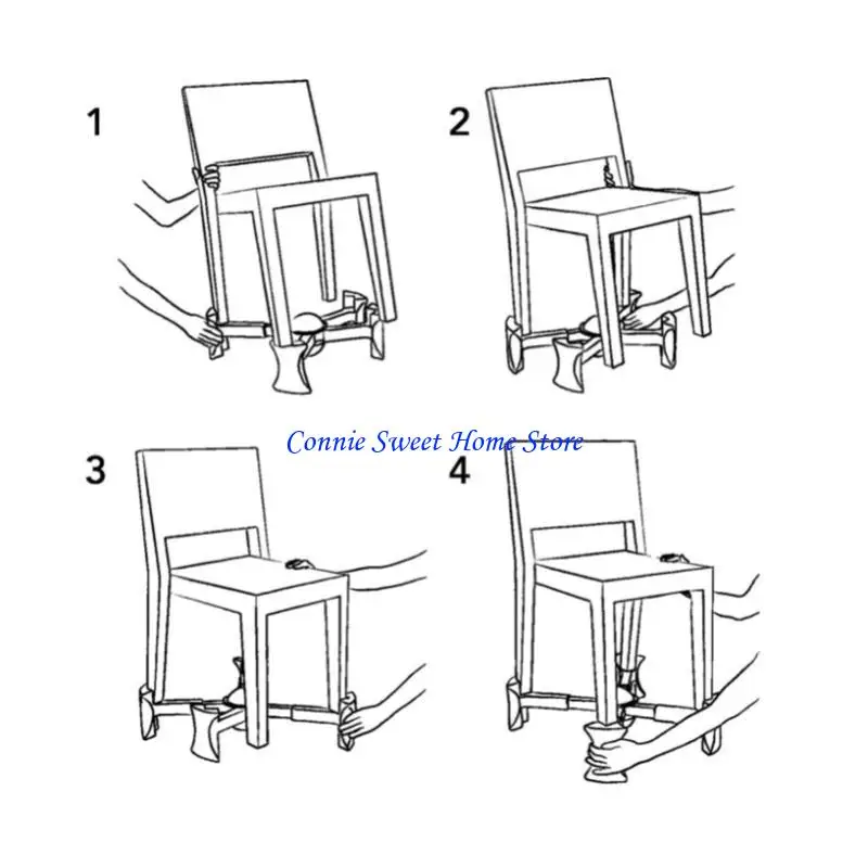 LXAF Anti-slip Chair Lightweight for Seat Height for Dining Table Furniture Accessories Goes Under The Chairs