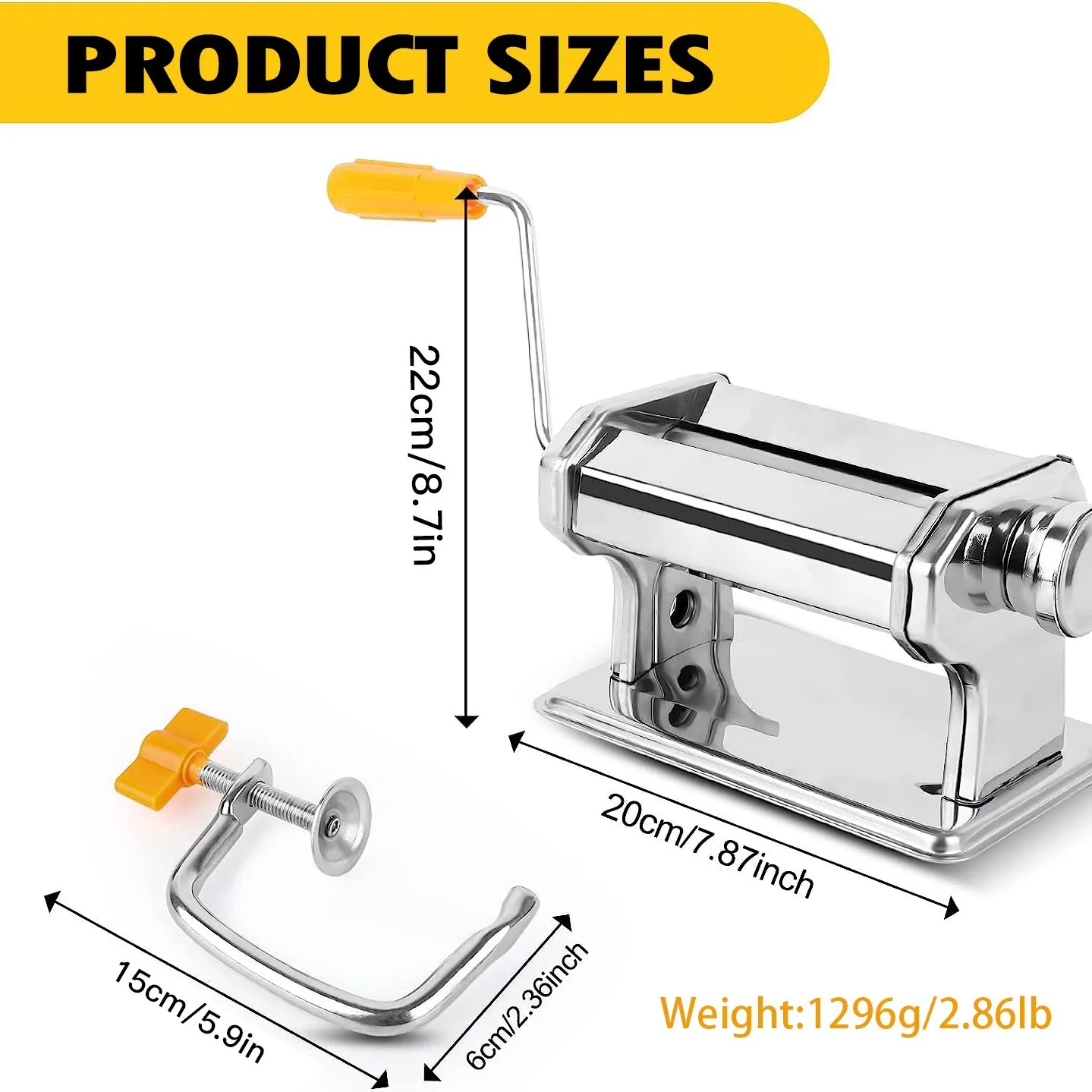 Stainless Steel Rubber Clay Machine Manual Noodle Press Rolling Dough Machine Hand Cranked Household DIY Clay Tool