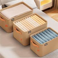 Foldable Clothing Storage Box Clothing Pants sStorage Wardrobe Basket Household Wardrobe Non-woven Storage Drawer