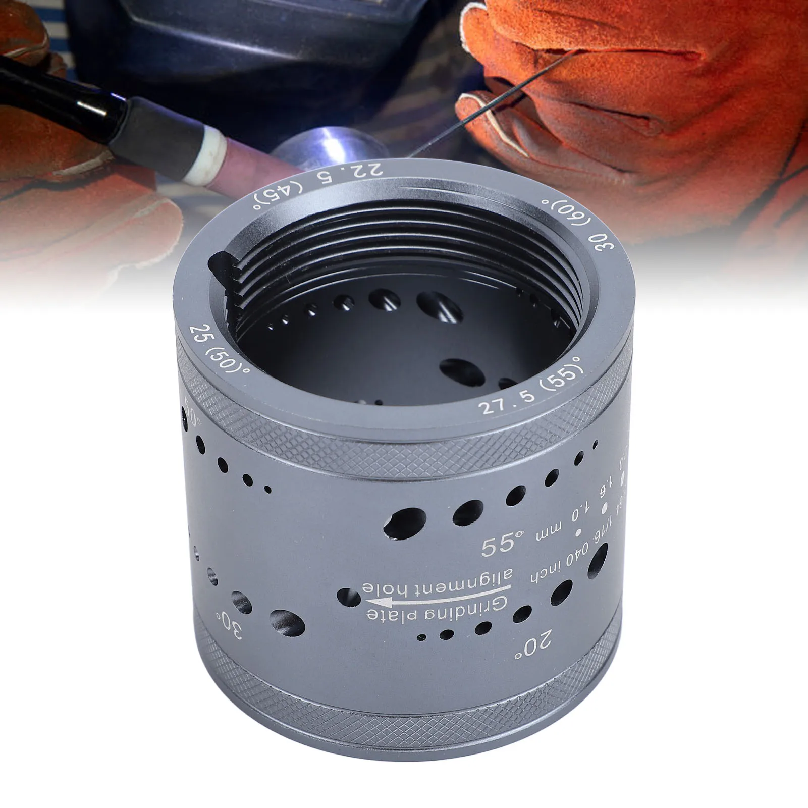 Electrode Sharpener Grinder TIG Welding Tool Sharpener Multi Angle 6 Cutting Slots 48 Holes Tungsten Electrode Sharpener Grinder