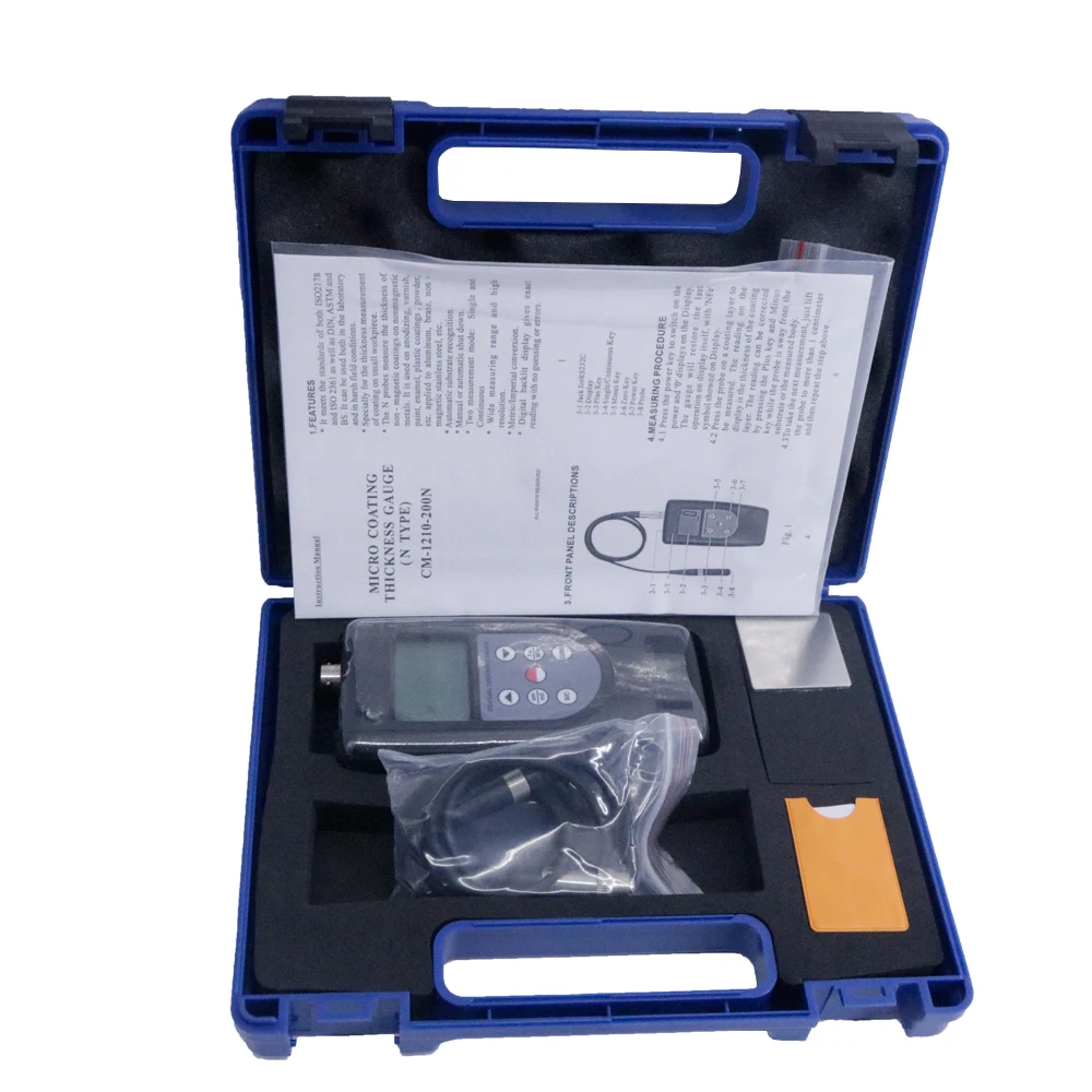 CM-1210-200N Coating Thickness Gauge Digital Thickness Meter Range 0~ 200um/0~ 8mil