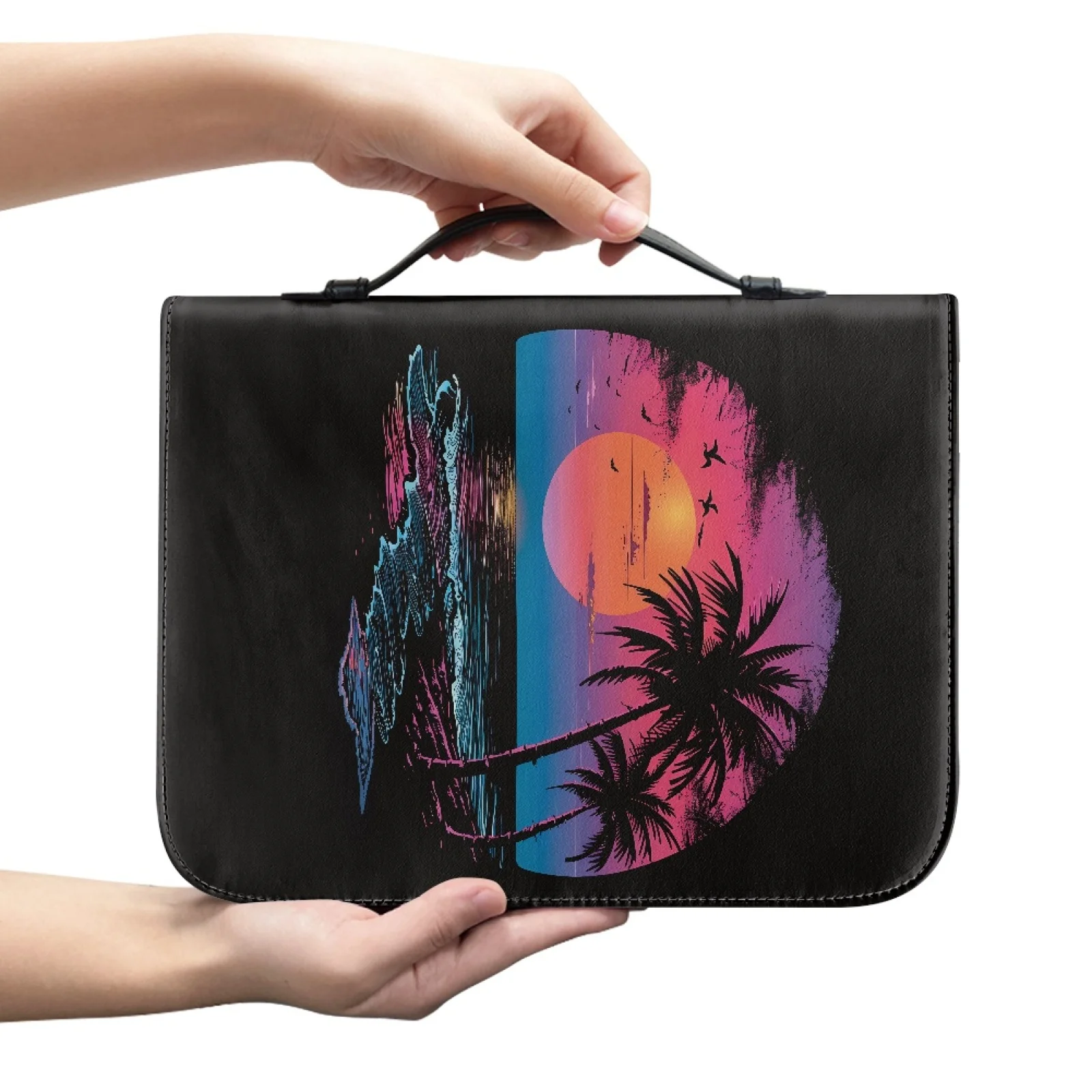 PENSTROLL Tropical Sunset New Arrival Bible Cover for Men Large Capacity Bible Bag