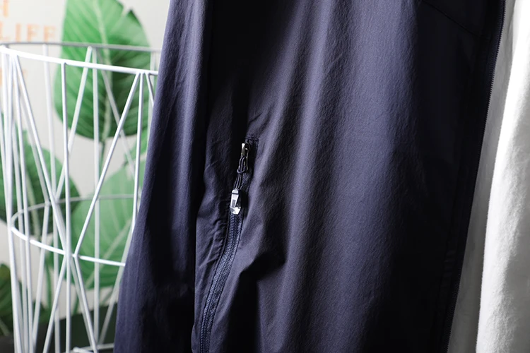 

Youth Spring Summer Lightweight Elastic Hooded Sun Protection Jaet Men's Bla Outdoor Faion Urban Sle Long Sve Coat