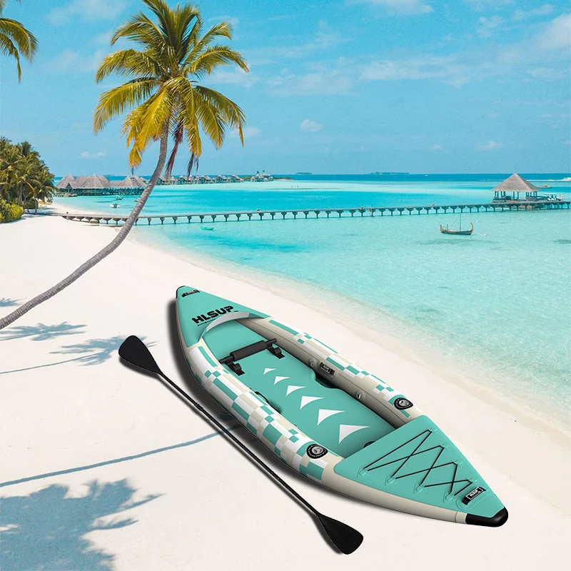Guangzhou Factory Lightweight PVC Inflatable Fishing Kayak Drifting Ready Custom Logo Wholesale OEM