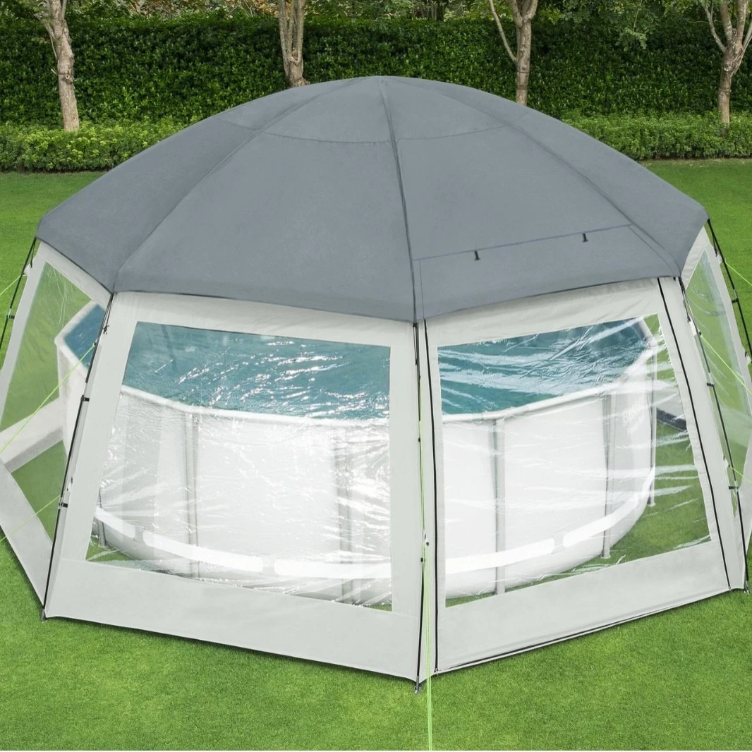 Round pool tent Mosquito-proof sun protection tent Large awning Foldable household outdoor portable pool awning